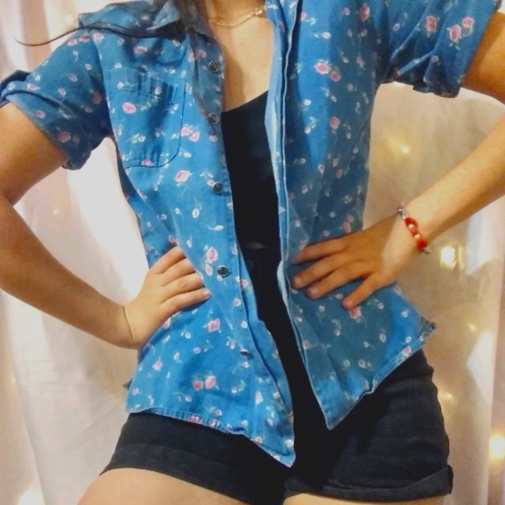 One of a kind Denim Vintage Button Up